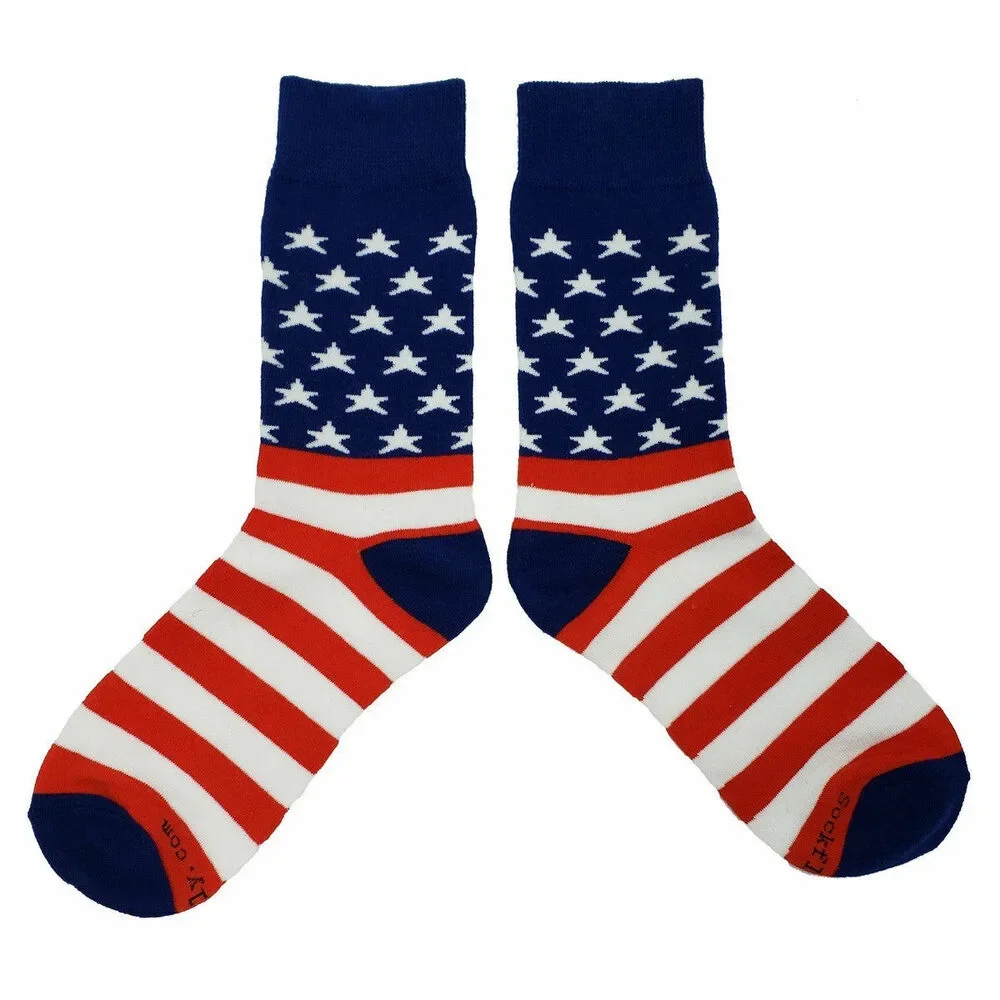 Stand Loud and Proud For The Red White and Blue Patriotic Americana Socks